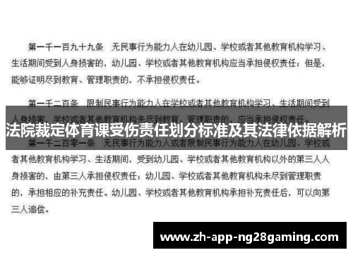 法院裁定体育课受伤责任划分标准及其法律依据解析 法院裁定体育课受伤责任划分标准及其法律依据解析