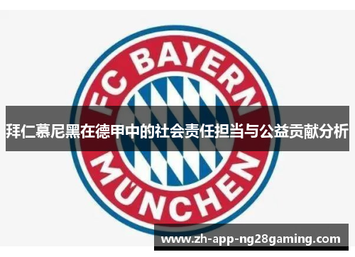 拜仁慕尼黑在德甲中的社会责任担当与公益贡献分析